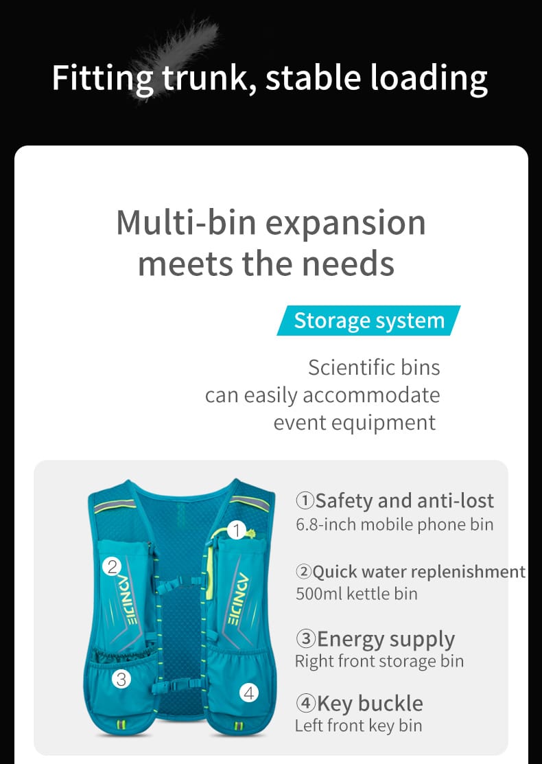 AONIJIE-Chaleco ligero 120gr cap 5lts C9107 - Imagen 2