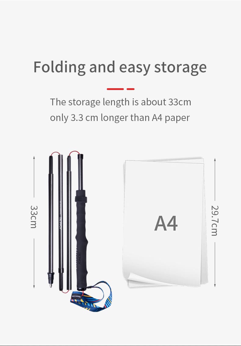 AONIJIE Bastones fibra de carbono E4204 - Imagen 5