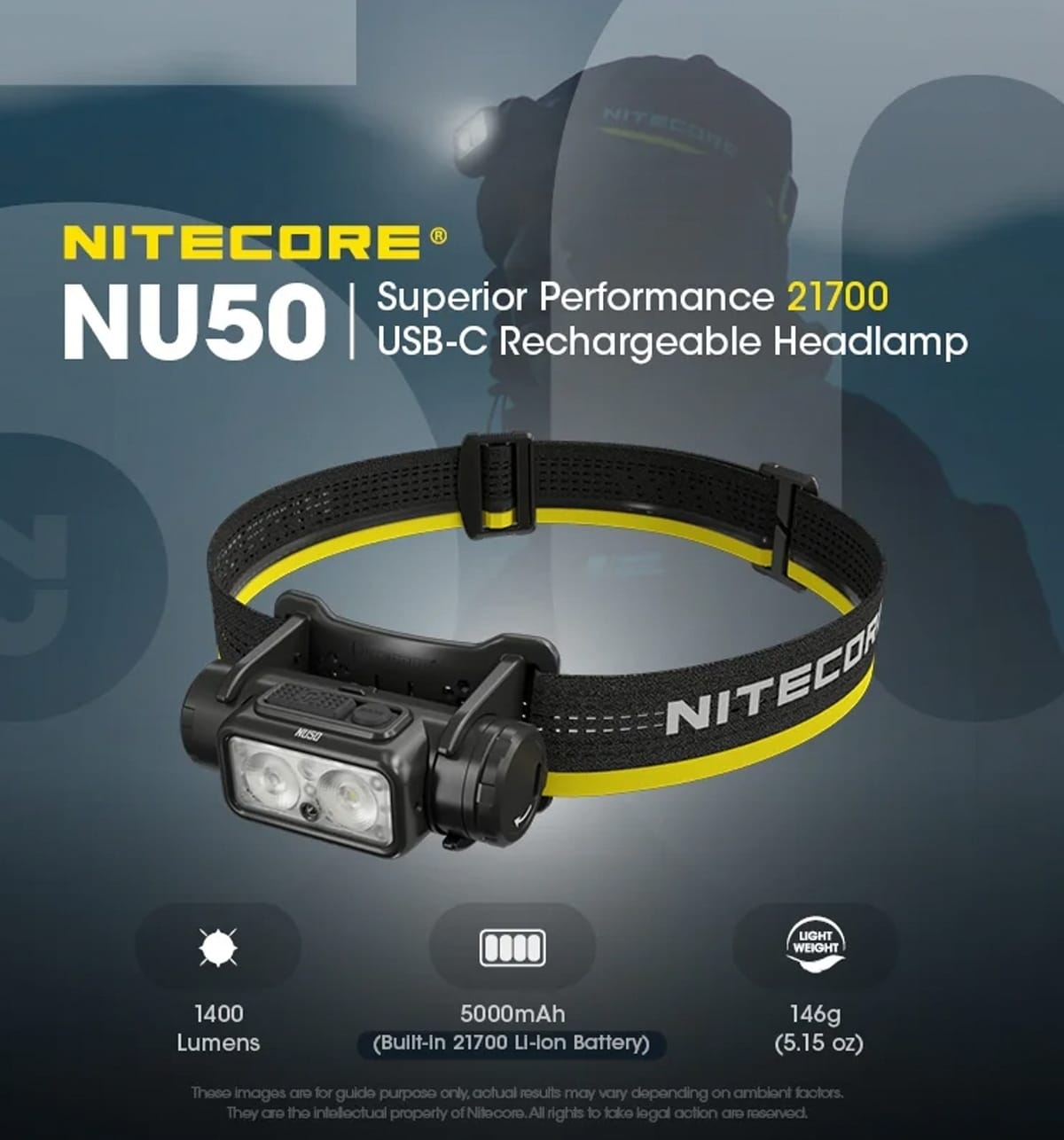 lámpara 1400 lum nitecore