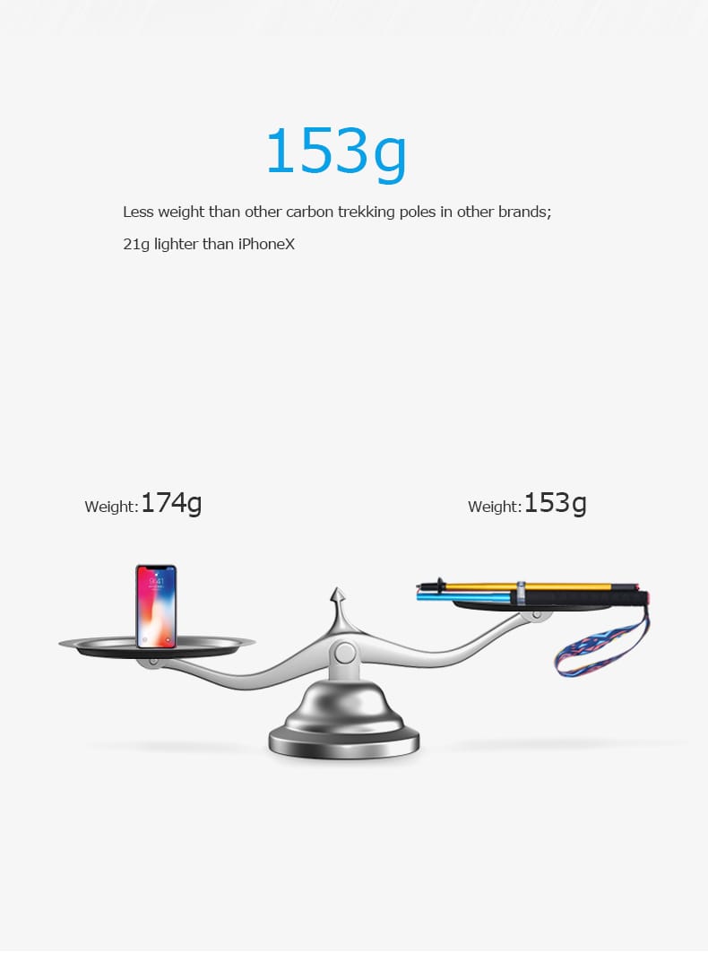 AONIJIE-Bastones Trail aluminio 7075 ligero - Imagen 8