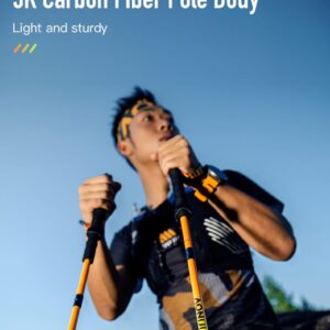 AONIJIE- Nuevos Bastones fibra de carbono color naranja