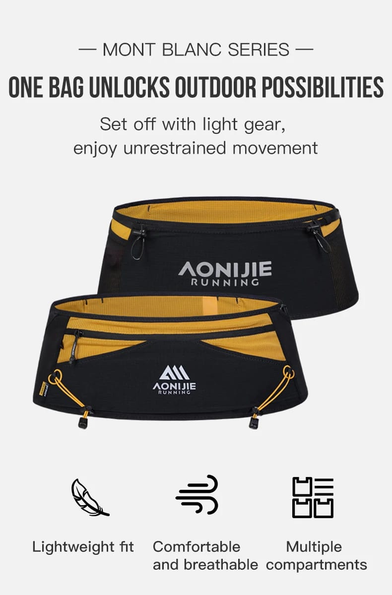 AONIJIE Cinturón Serie Mont Blanc porta bastones incluye anfora 500ml w8141