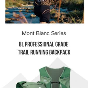 Aonijie-Chaleco color Negro serie Mont-Blanc 8lts incluye 2 anf 500ml