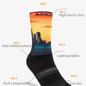 AONIJIE-Calceta 5 dedos tubo alto
