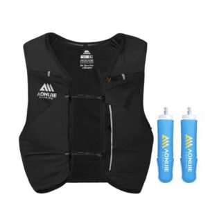 Aonijie-Chaleco color Negro serie Mont-Blanc 8lts incluye 2 anf 500ml