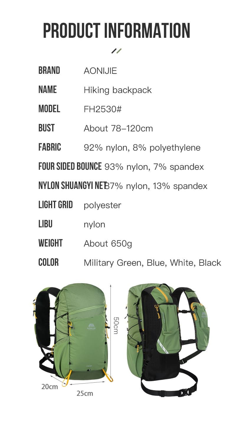 Aonijie-Mochila senderismo/trail 30lts FH2530 - Imagen 12