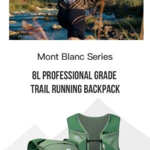 Aonijie-Chaleco color Verde serie Mont-Blanc 8lts incluye 2 anf 500ml