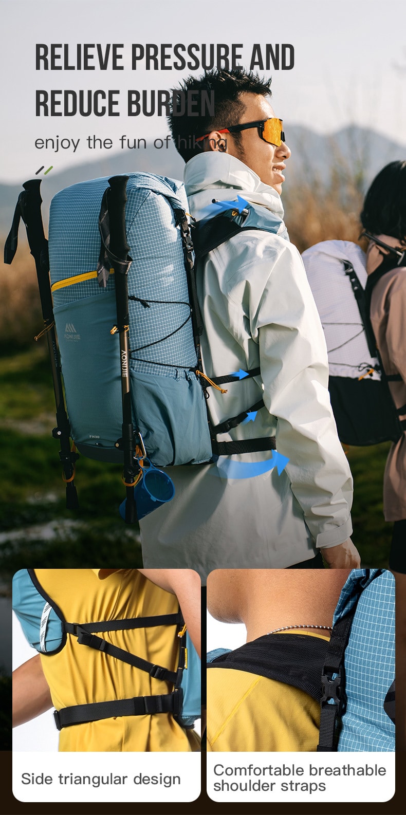 Aonijie-Mochila senderismo/trail 30lts FH2530 - Imagen 7