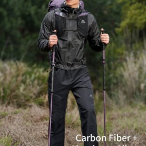 AONIJIE-Bastón Trail/senderismo fibra carbono y aluminio E4225
